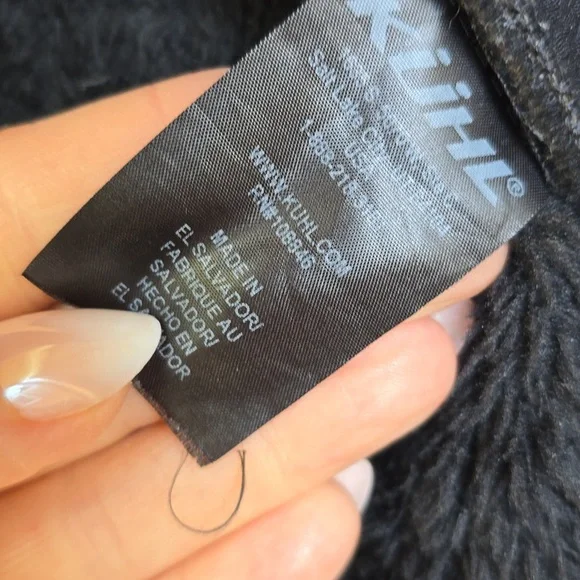 Kuhl black plush sherpa hooded flight jacket S - Picture 10 of 14